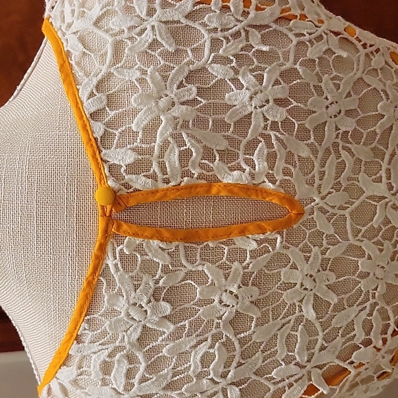 Moulinette Soeurs Anthropologie Melora Yellow Polka Dot Dress in size 2 - Picture 8 of 16